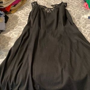 Black dress with lace top